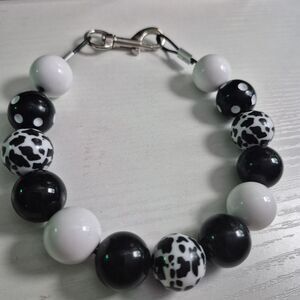 Handmade Statement Beaded M Dog Puppy Collar Necklace Jewelry Durable 14"